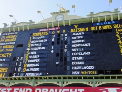 What’s the score at Adelaide Oval?